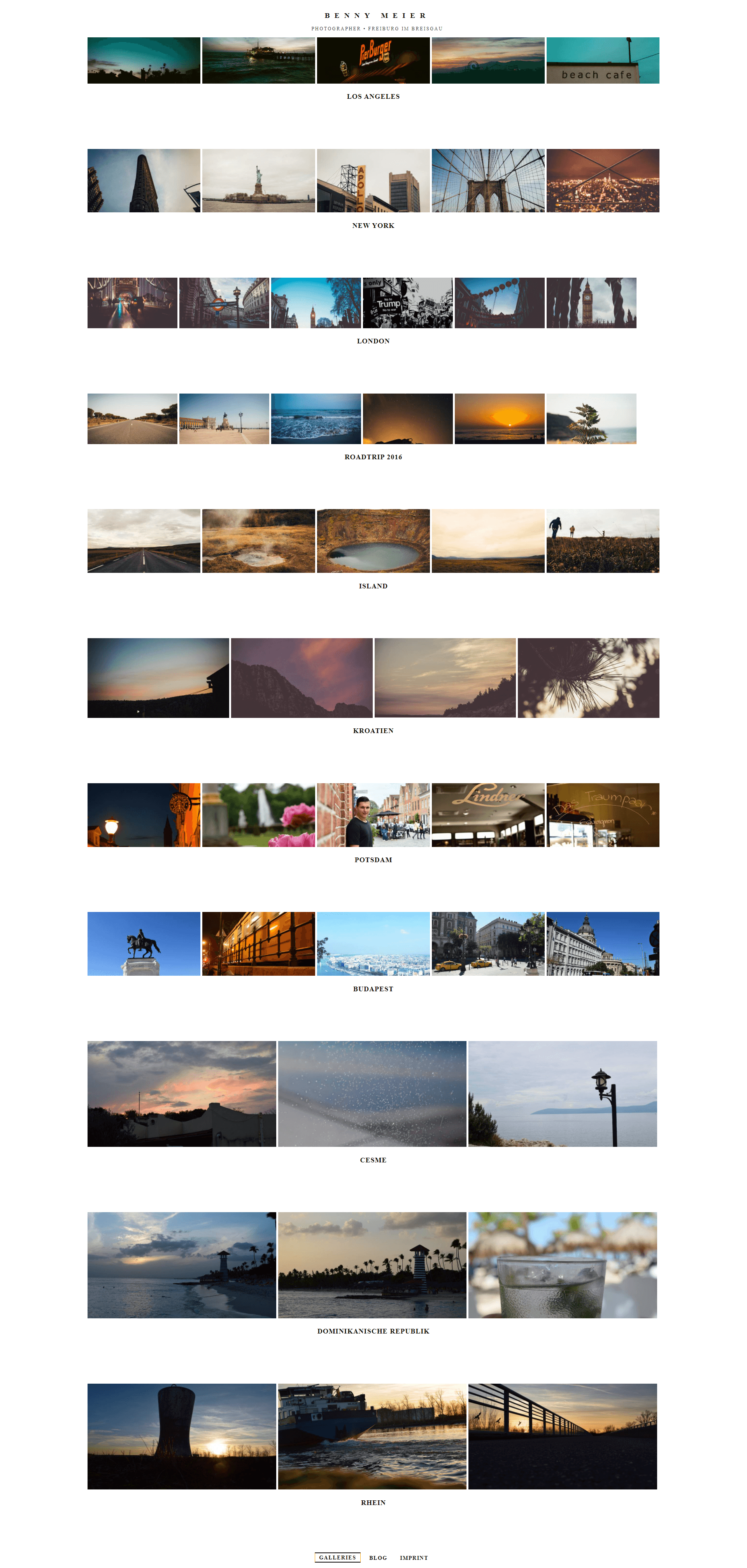 Website preview of Benny Meier Photography