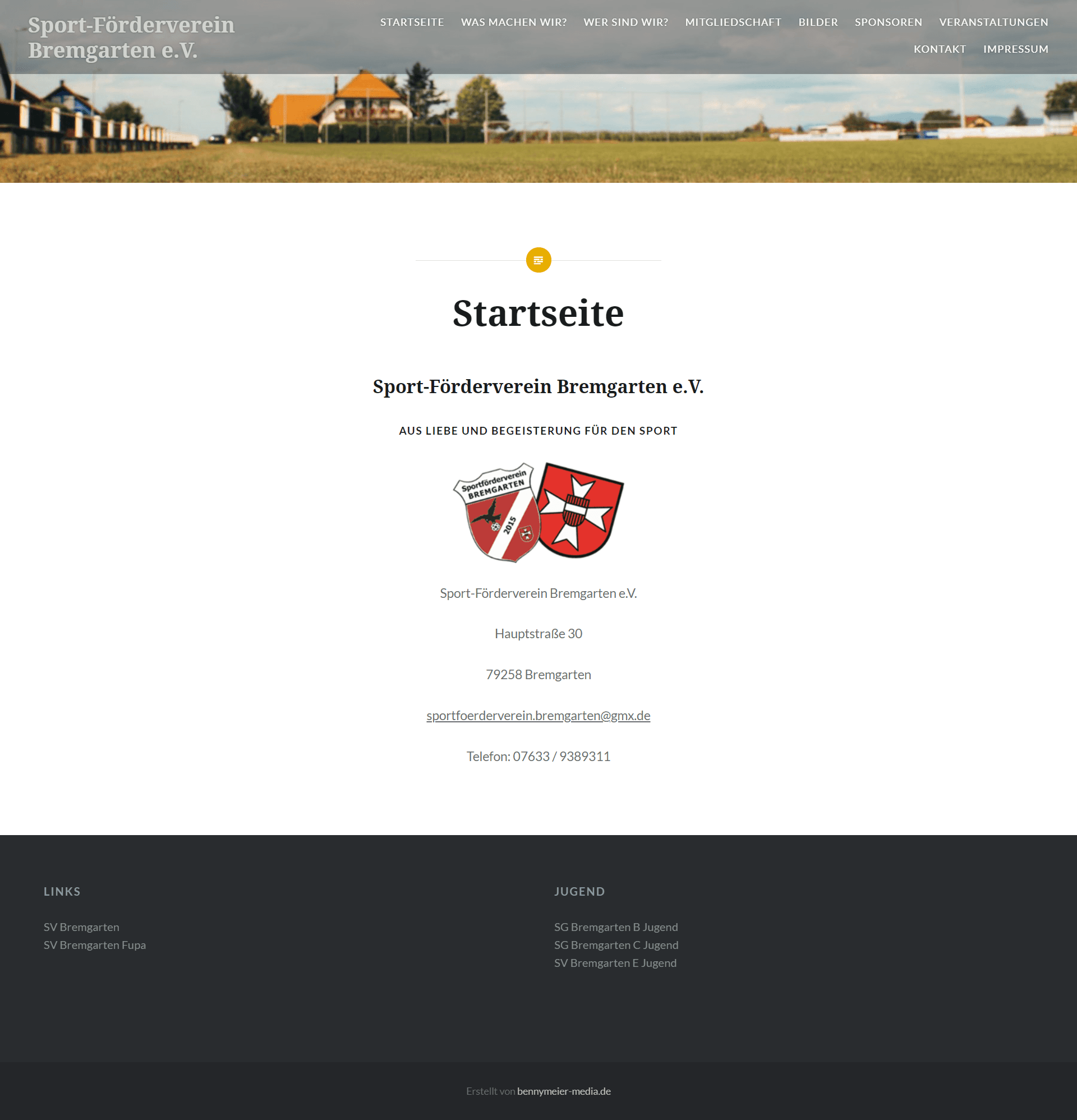 Website preview of SFV Bremgarten e.V.